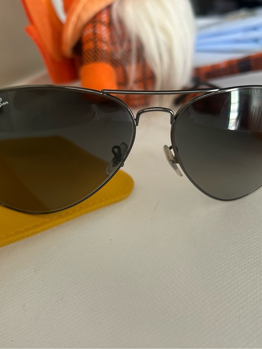 Ray-Ban Aviator Sunglasses in Gunmetal with Dark Gradient Lenses